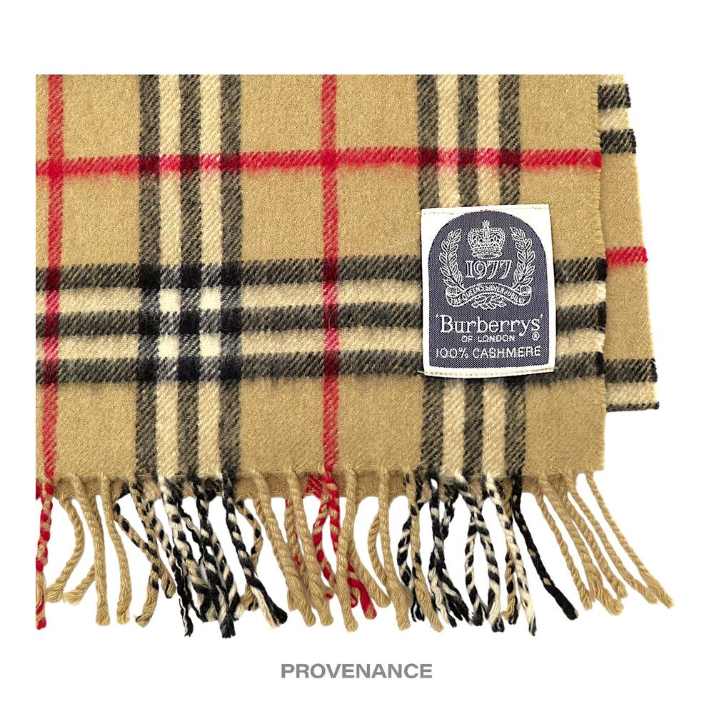 🔴 Burberry Scarf - Silver Jubilee Nova Check Cashmere - Picture 3 of 5